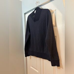 Billy Reid Textured Shawl Collar Pullover Sweatshirt Navy Men’s M